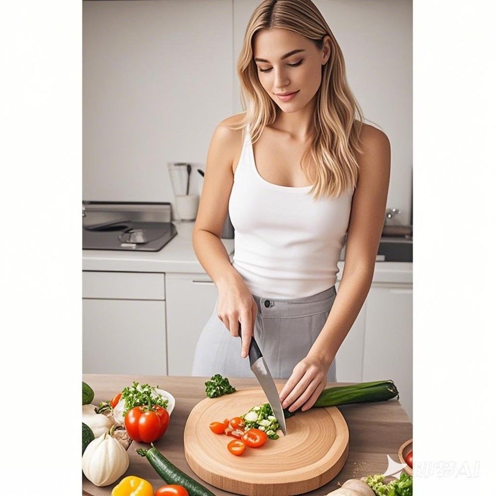 Round Wood Cutting Board - Thick Chopping Board with Juice Groove & Stable Base - Ideal for Charcuterie, Pizza, Vegetables & Meat - Beautiful Wooden Serving Board for Entertaining