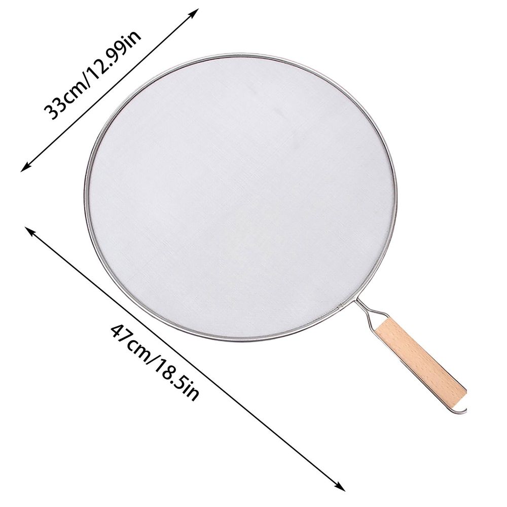 Stainless Steel Grease Splatter Screen for Frying Pan – Fine Mesh Splash Guard with Handle, Oil Splatter Shield for Stovetop Cooking, Dishwasher Safe Kitchen Splatter Guard