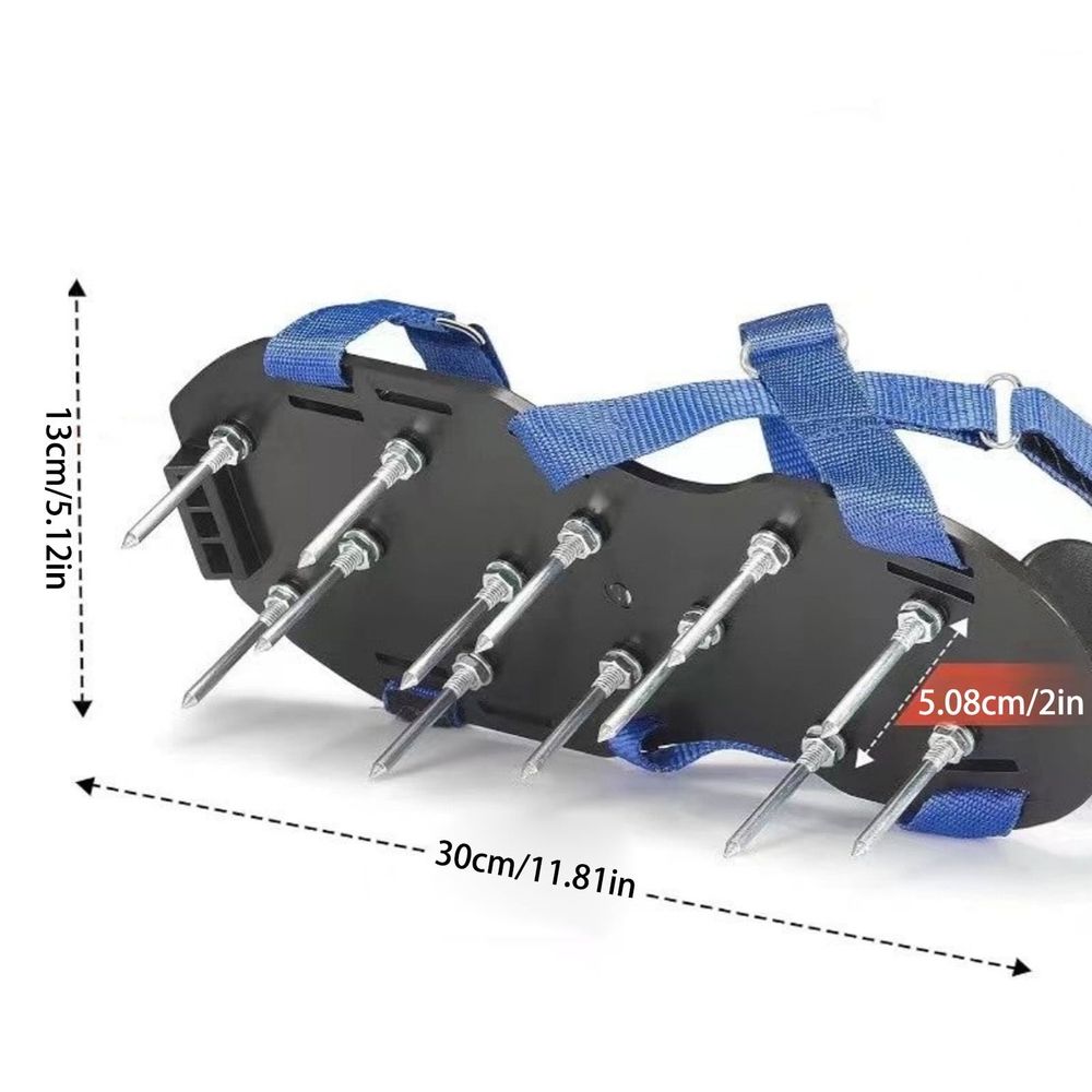Spiked Lawn Aerator Shoes - Dual Strap Design with Steel Cleats for Easy Soil Aeration - No-Tool Assembly, One Size Fits Most for Healthier Grass & Lawn Maintenance