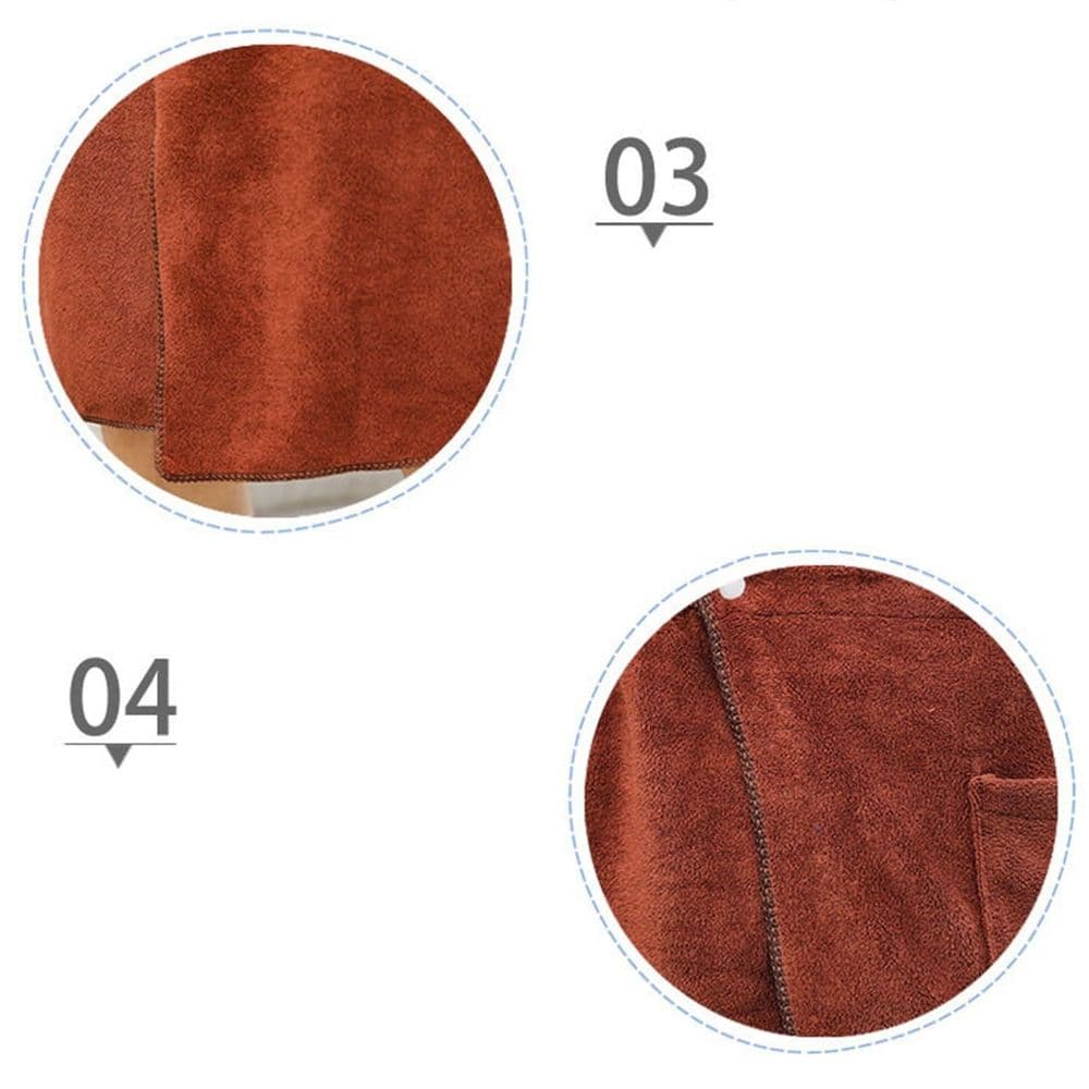 Men's Adjustable Body Wrap Towel Soft Wearable Bath Robe After Shower Terry Cloth Spa Towel with Pocket for Gym Sauna Dorm Room Travel 27.56 x 55.12 Inches