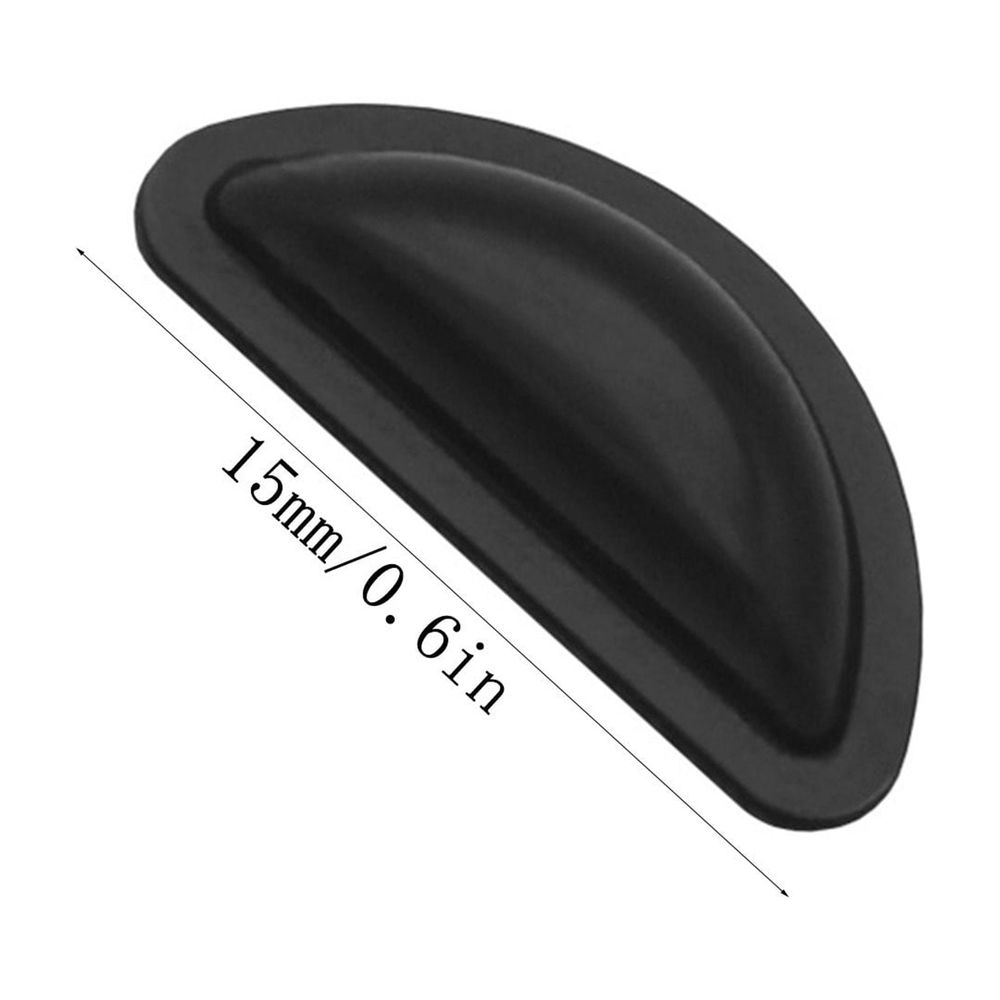 Silicone Glasses Nose Pads,Self-Adhesive Anti- Nose Grips with Air Bag Design,Soft 3mm Elevated Cushions for Sunglasses Reading Glasses,Black 0.6x0.4in 2 Pcs