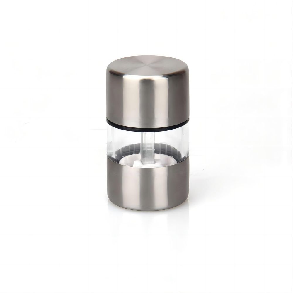 Compact Seasoning Grinder,Stainless Steel Small Spice Mill,Portable Glass Grinder for Kitchen,Travel,Camping,2.05in