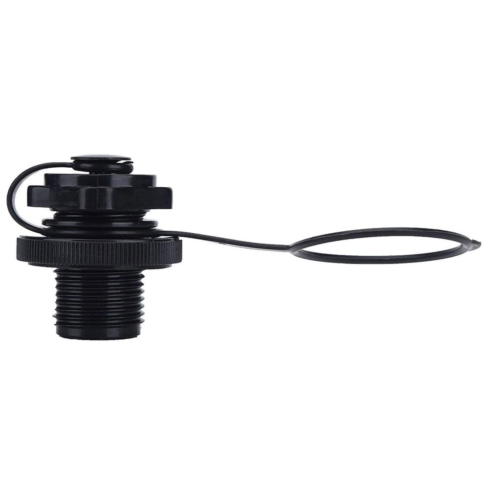 2Pcs Black Inflatable Boat Spiral Air Plug Replacement Valve Set for Kayaks, Rafts, and Airbeds Custom Kayak Hardware Kayaking