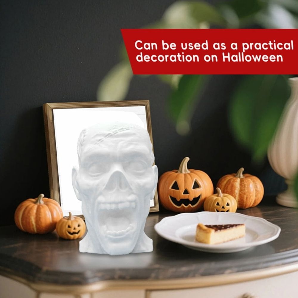 Scary Corpse Head Design Plastic Mugs Safe For Kids Halloween Party Supplies And Eerie Home Decors