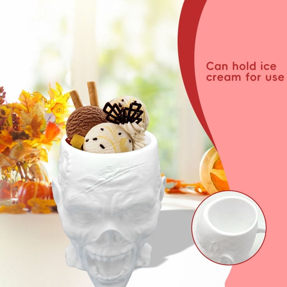 Scary Corpse Head Design Plastic Mugs Safe For Kids Halloween Party Supplies And Eerie Home Decors