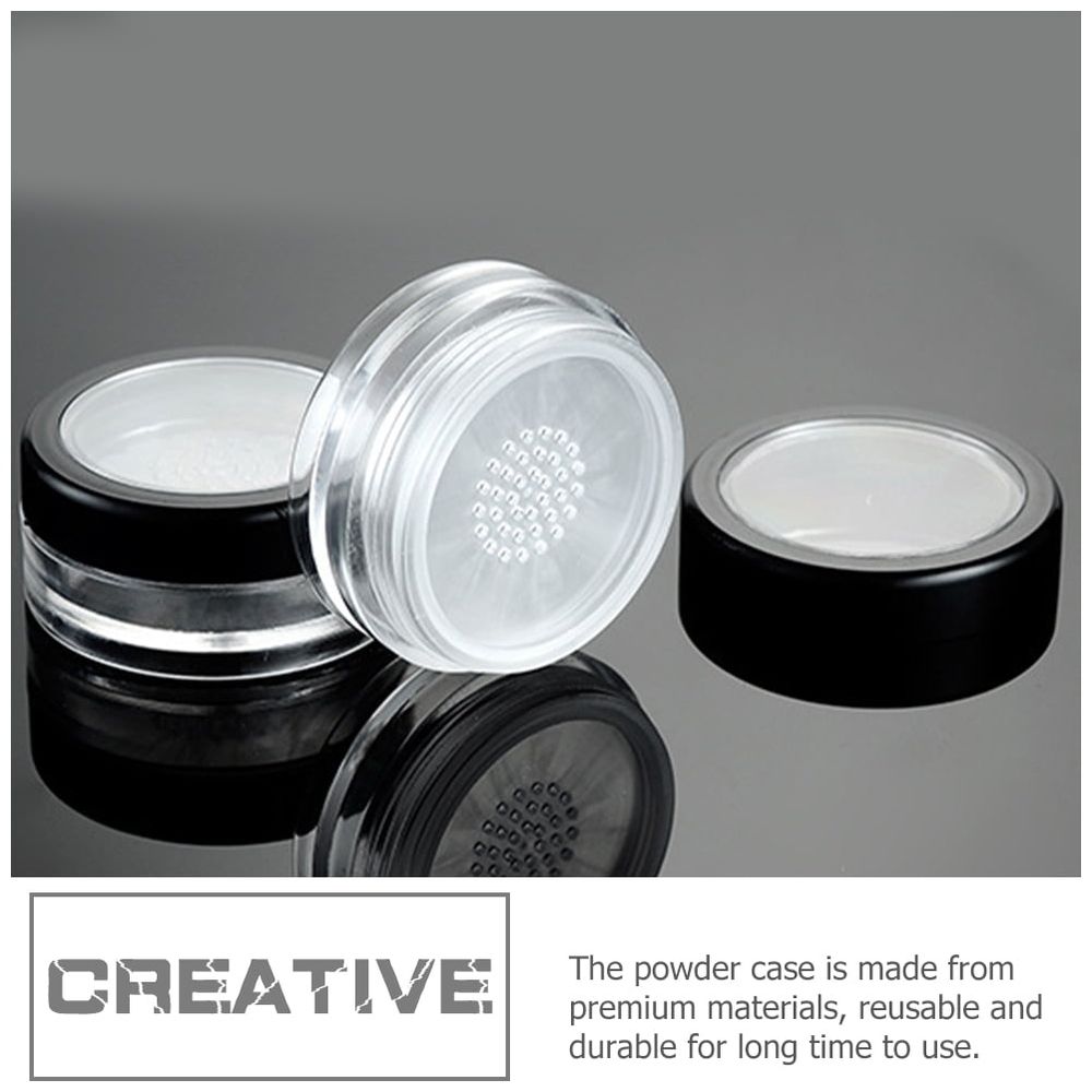 4pcs Small Loose Powder Container Plastic for Travel Friendly Makeup Enthusiasts
