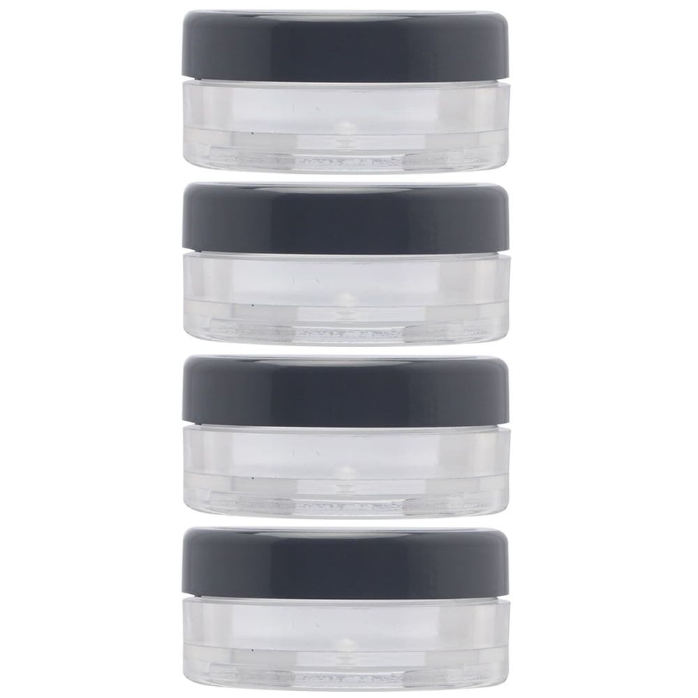 4pcs Small Loose Powder Container Plastic for Travel Friendly Makeup Enthusiasts