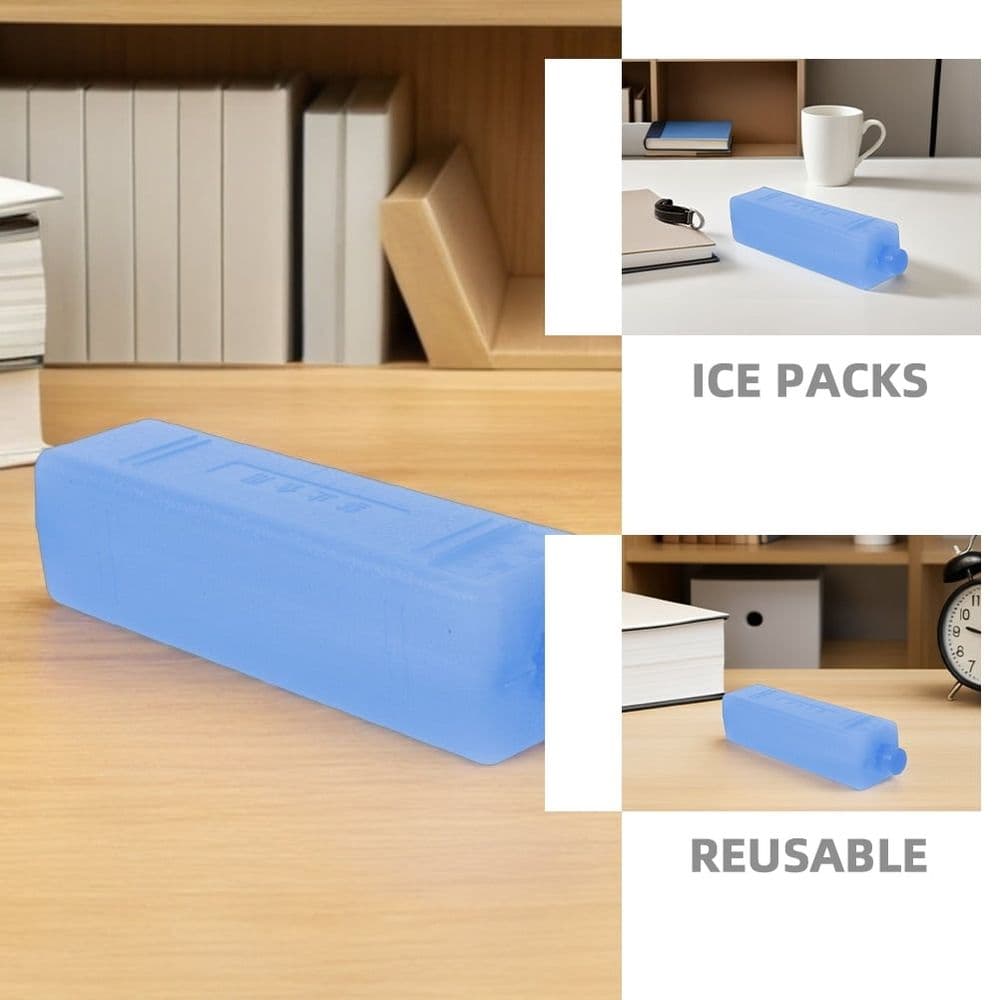 Ice Bricks 10 Piece Reusable Lightweight Blue Ice Packs for Coolers Portable Freezer Blocks for Outdoor Use
