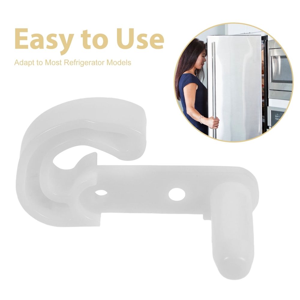 White Fridge Door Stop with Swing , Easy to Install Appliance Door Holder
