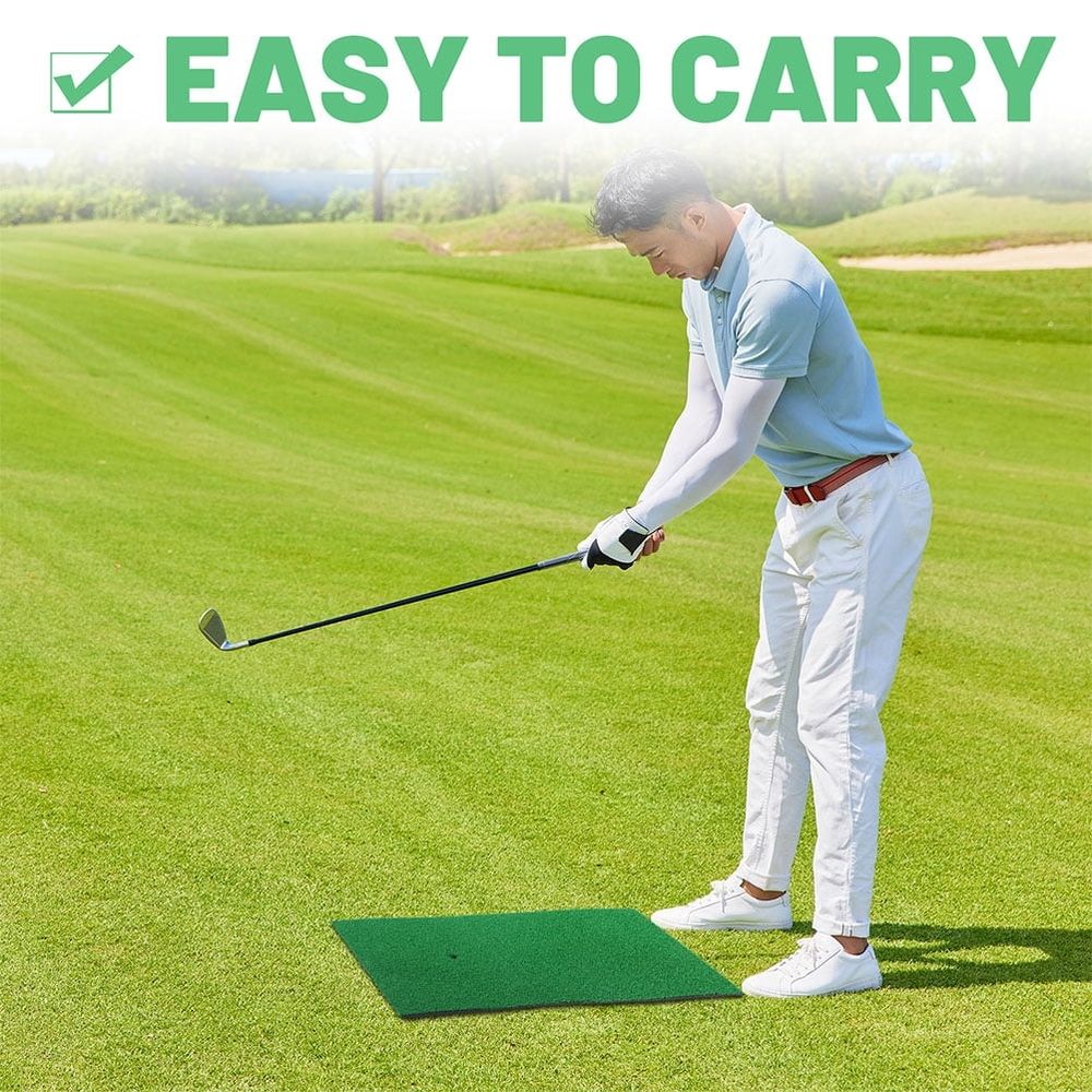 2-Pack Golf Turf Hitting Mats for Indoor and Outdoor Practice, Ideal for Beginners and Golf Training