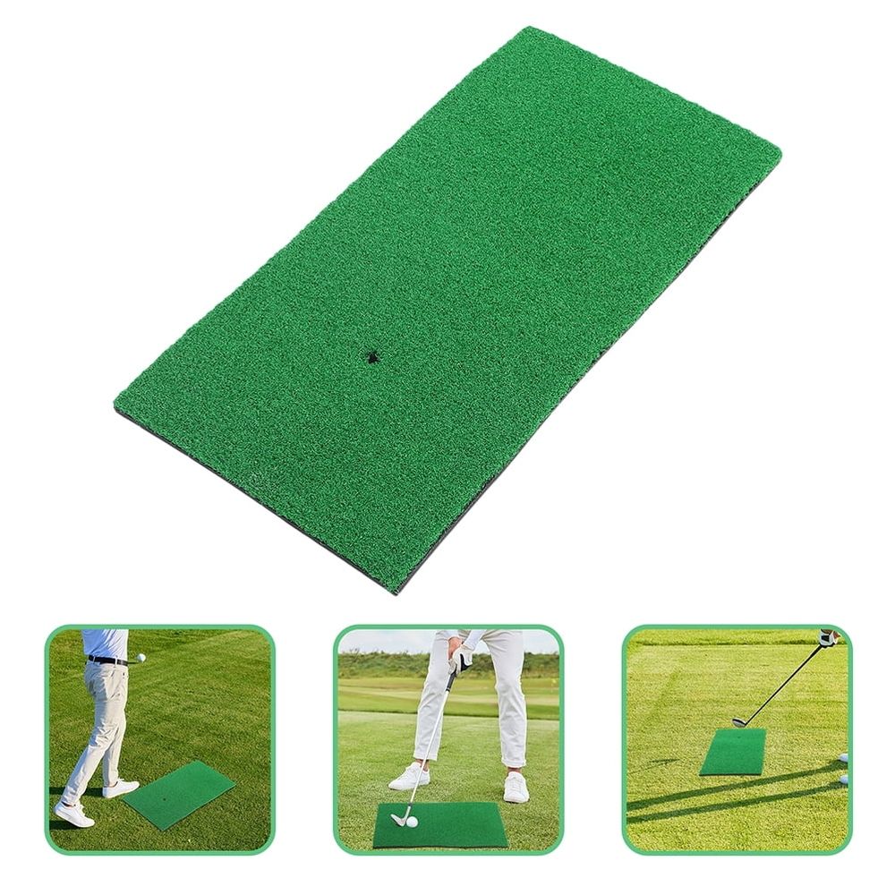 2-Pack Golf Turf Hitting Mats for Indoor and Outdoor Practice, Ideal for Beginners and Golf Training