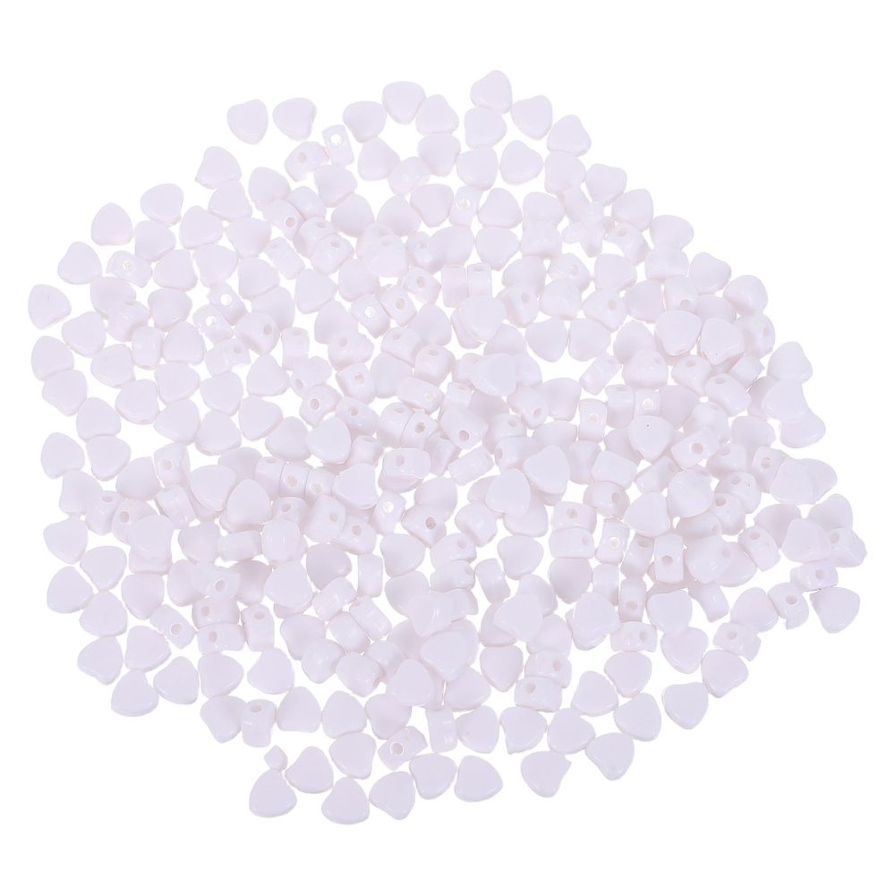 300Pcs Acrylic Heart Beads for Jewelry Making and Craft Projects