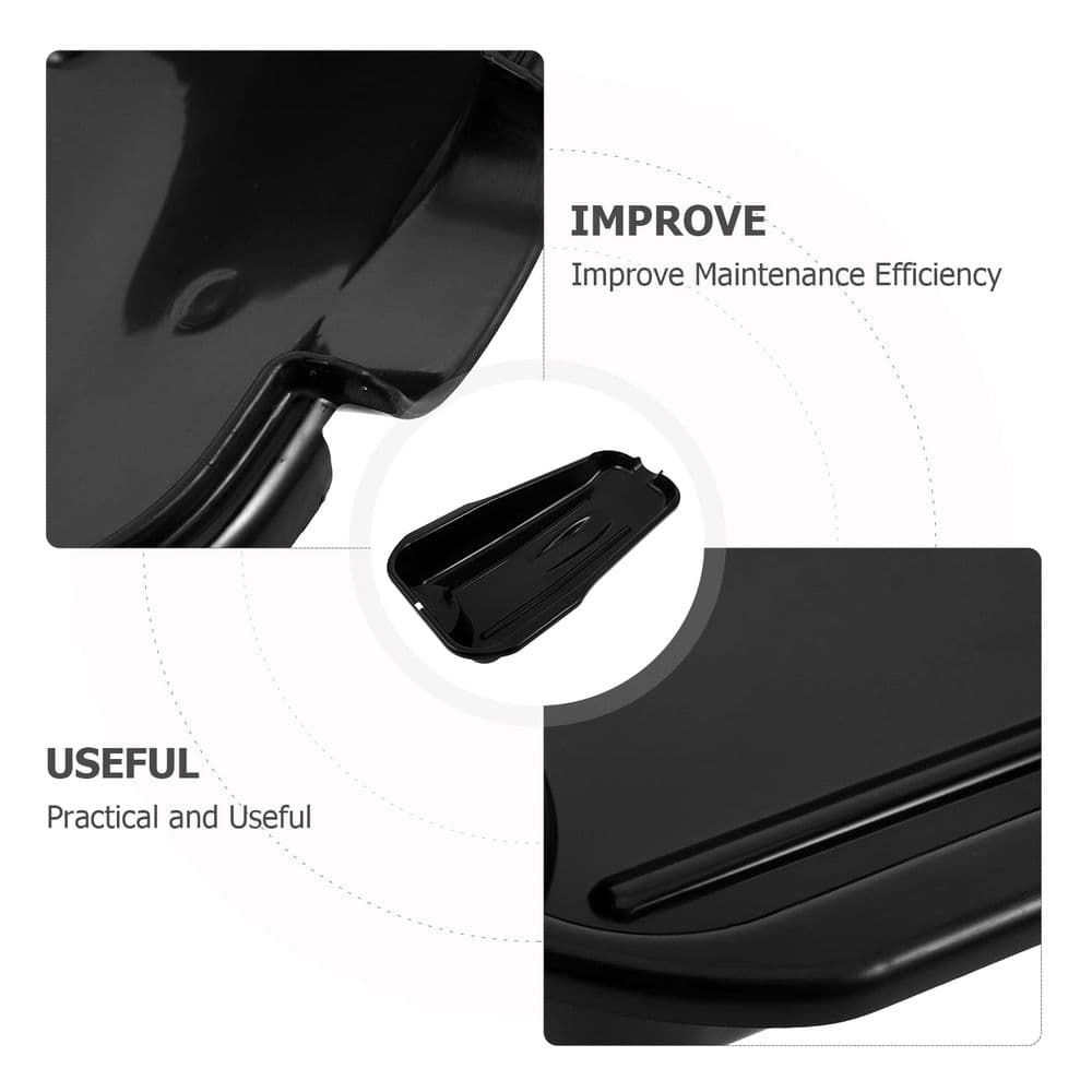 Heavy Duty Black Plastic Oil Drain Pan with Leak-Proof Design for Car and Motorcycle Maintenance