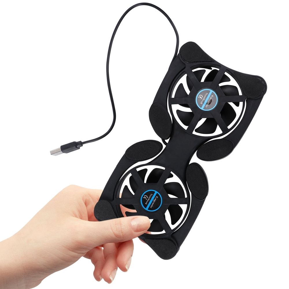 Laptop Cooling Fan with Anti- Pads, Energy Efficient Cooler for Office Use and Travel, Black Design
