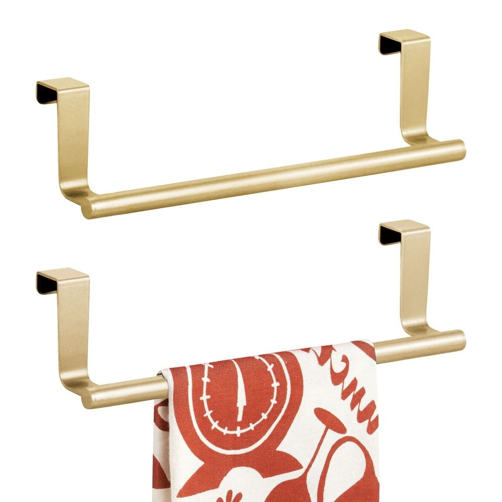 2 Pcs Towel Holders, Stainless Steel Towel Holders, Kitchen Towel Rack, Over Cabinet Door Towel Bar, Suitable for Universal Installation in Kitchens and Bathroom 9