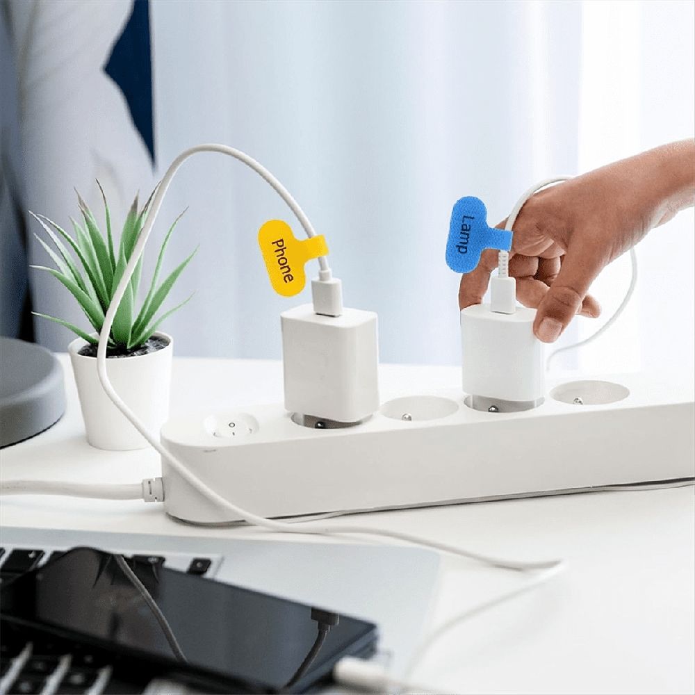 30 PCS Cable Labels Cord Labels Multi-Color Write on Wire Labels Tags for Cable Management and Identification