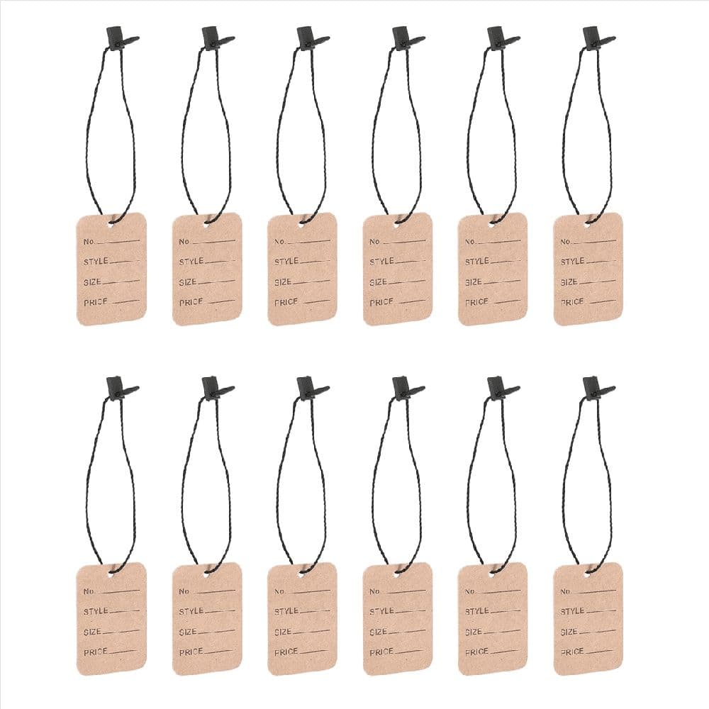 Price Tags 1000 Pieces Unstrung Tags with Hang Tag String 1.38 x 1.97 inch Brown