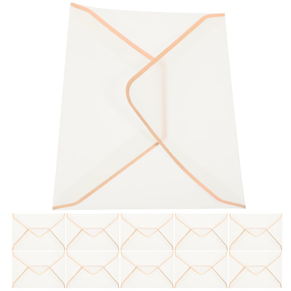 10 Pcs 5x7 Printer Paper Envelopes for Invitations, Cards, Business Use, Valentines Day, Bride, Portable and Pretty Stationery