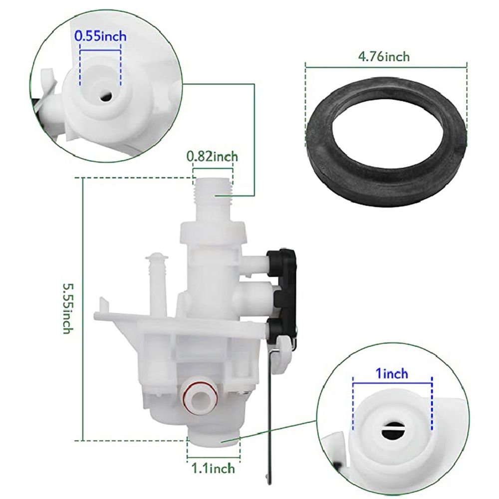 RV Toilet Water Valve Kit 31705 Motorhome Toilet Valve Fittings Kit Replacement for