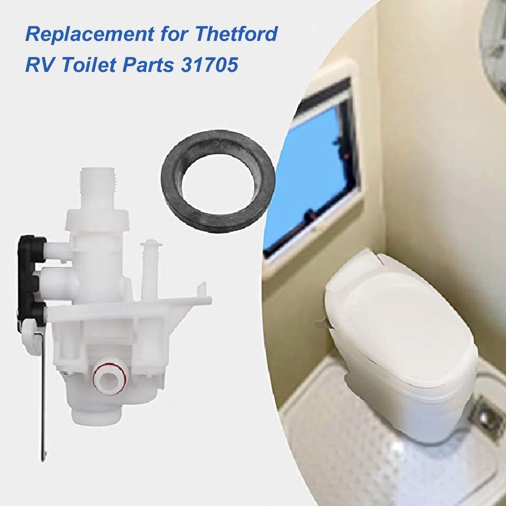 RV Toilet Water Valve Kit 31705 Motorhome Toilet Valve Fittings Kit Replacement for