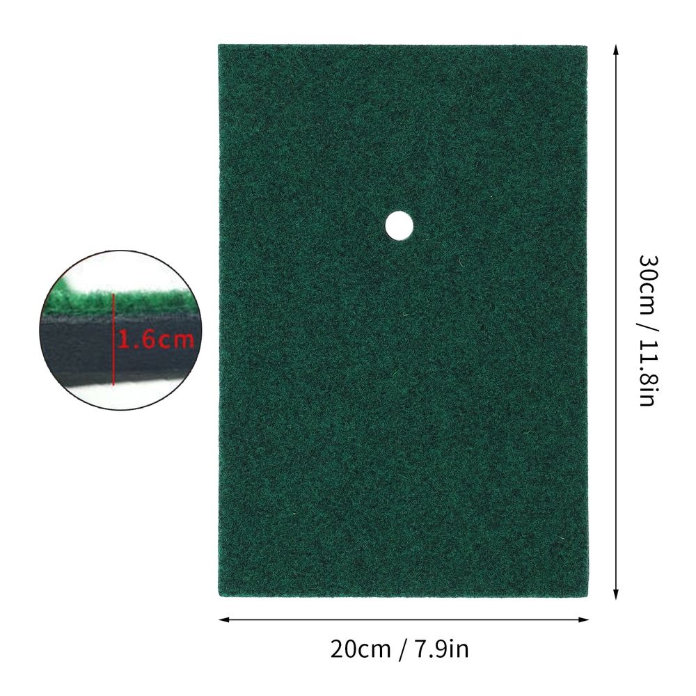 30x20cm Golf Swing Practice Mat Golf Indoor Hitting Mat Artificial Lawn Grass Pad with Tee