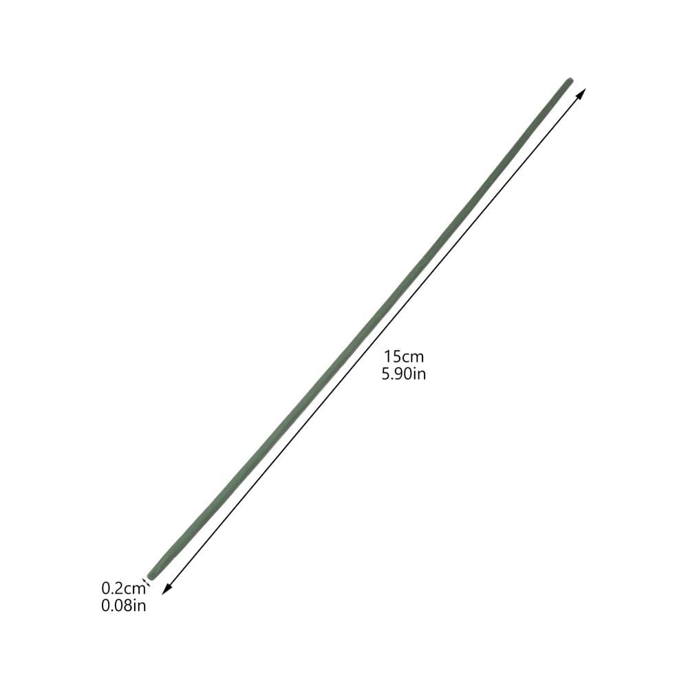 Floral Stem Wire Metal Rods for Artificial Flower Arrangements 100 Piece Green
