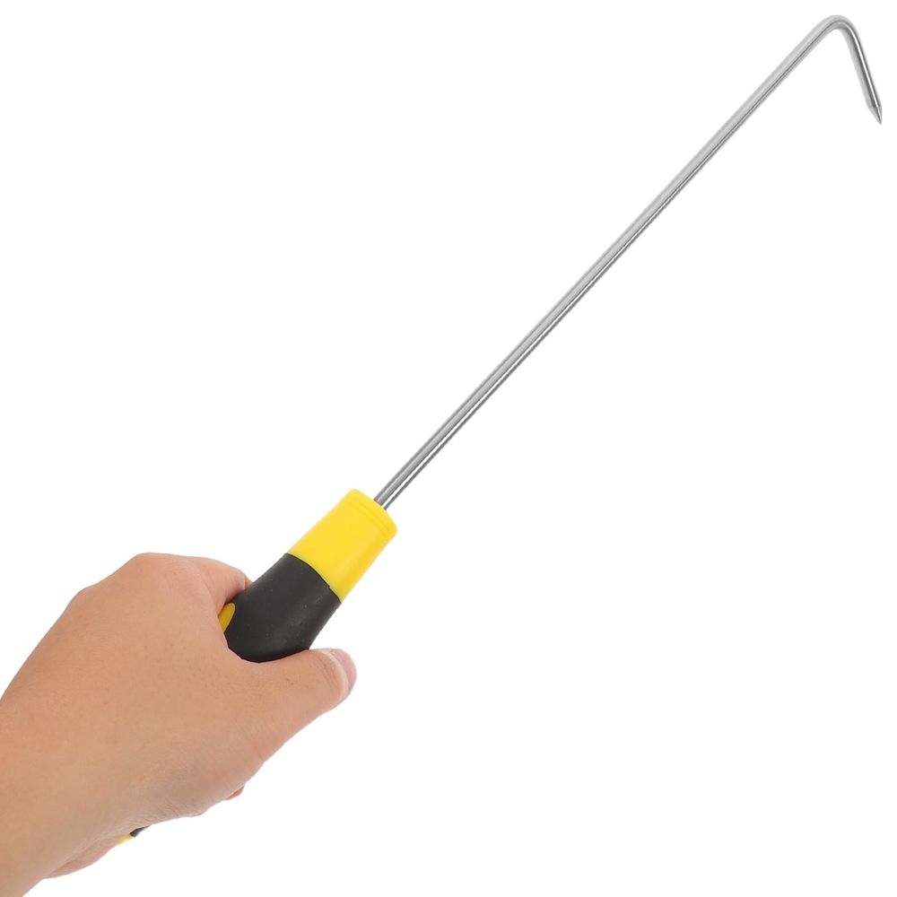 Heavy Duty Stainless Steel Manhole Cover Lifter with Ergonomic Rubber Grip Handle