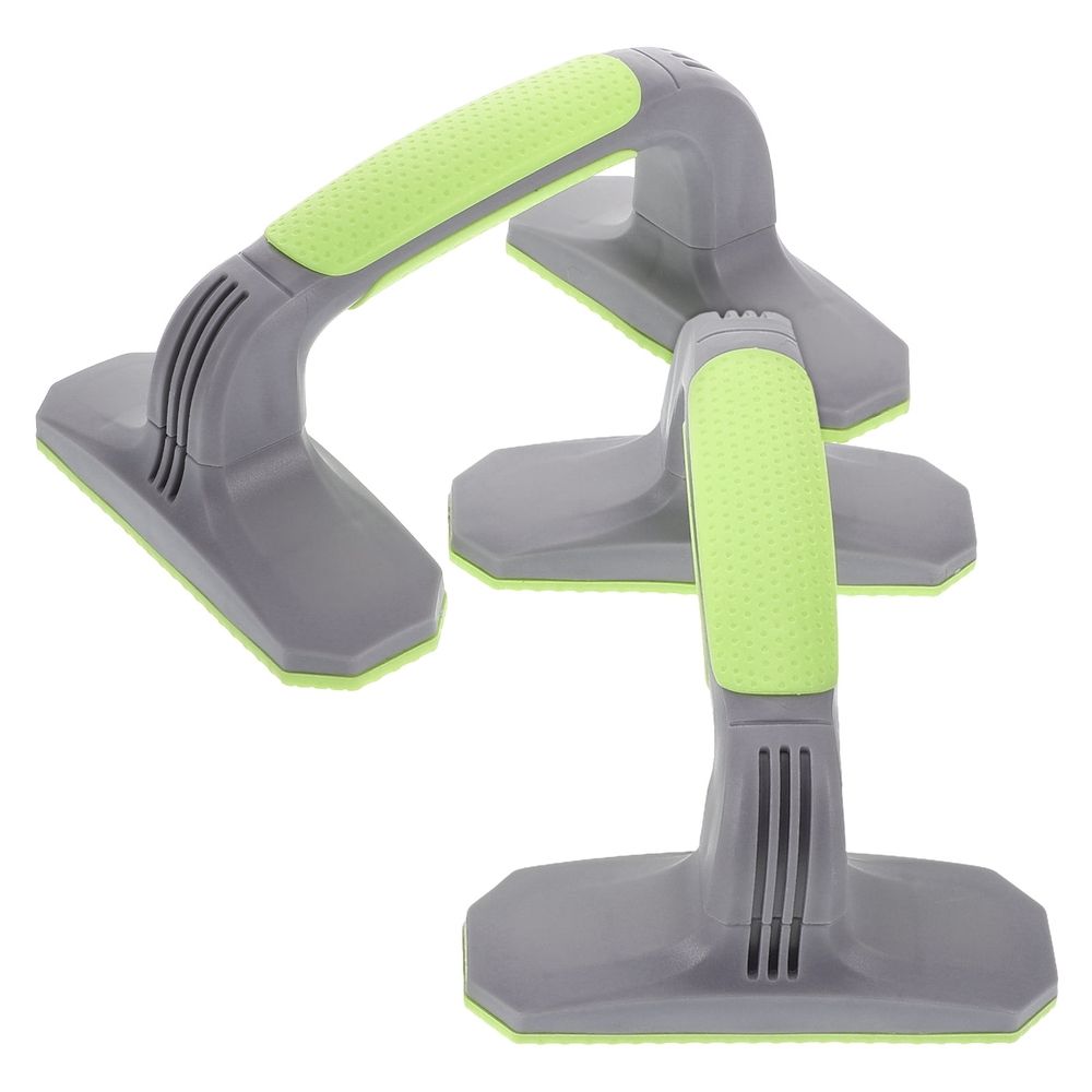 2Pcs Strength Training Pushup Stands for Outdoor Exercise Plastic Green Pushups