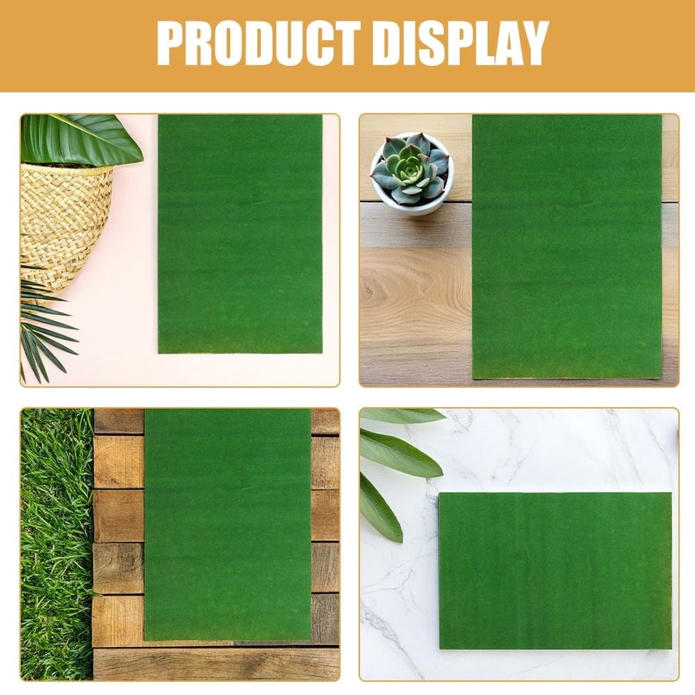 2-Pack Realistic Green Nylon Grass for Crafts, Model Making, Outdoor Decoration, Artificial Grass Rug
