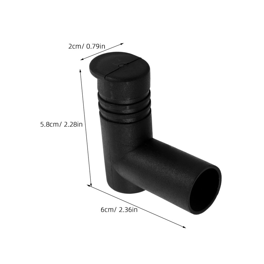 Clothes Drying Rack Connector Joints Plastic Black 10pcs Right Angle