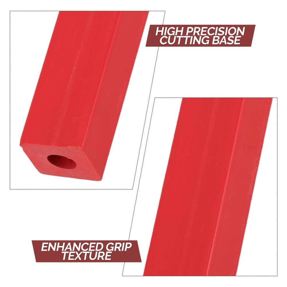 Red Plastic Cutting Guide Stick for Paper Cutter with High Precision Base for Accurate Crafting