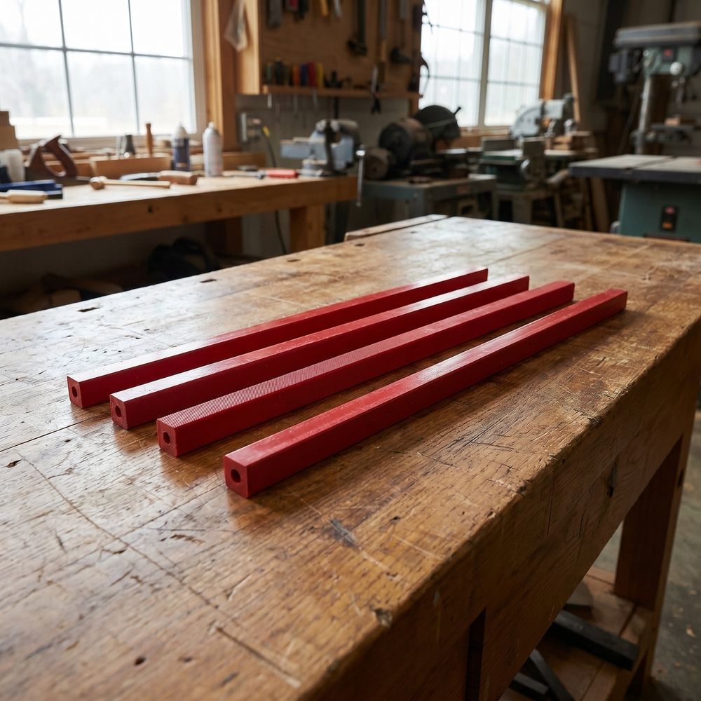 Red Plastic Cutting Guide Stick for Paper Cutter with High Precision Base for Accurate Crafting