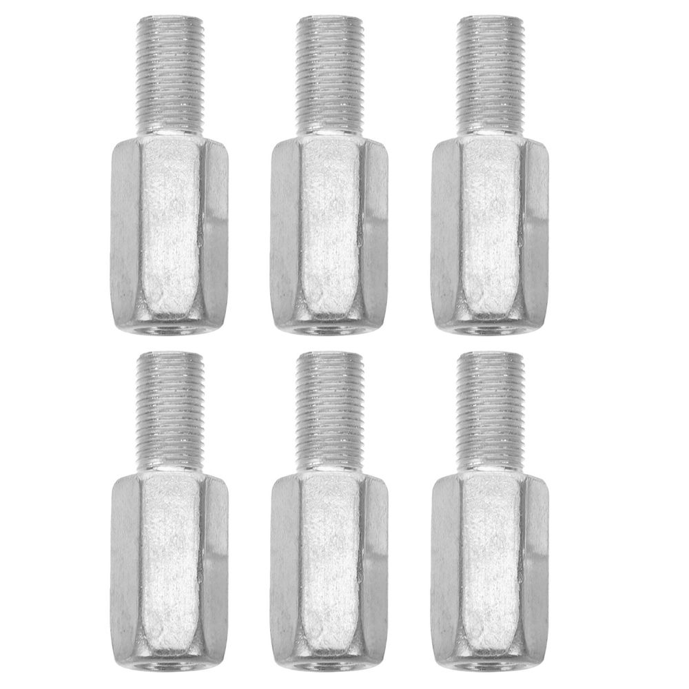 6Pcs Plated Silver Bike Training Wheel Bolts Heavy Duty Corrosion Resistant Axle Extenders with Washers