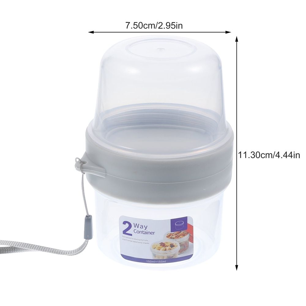 Fruit Container for Home Double Layer Food Container Transparent 1Pcs 4.4*3.0*3.0in