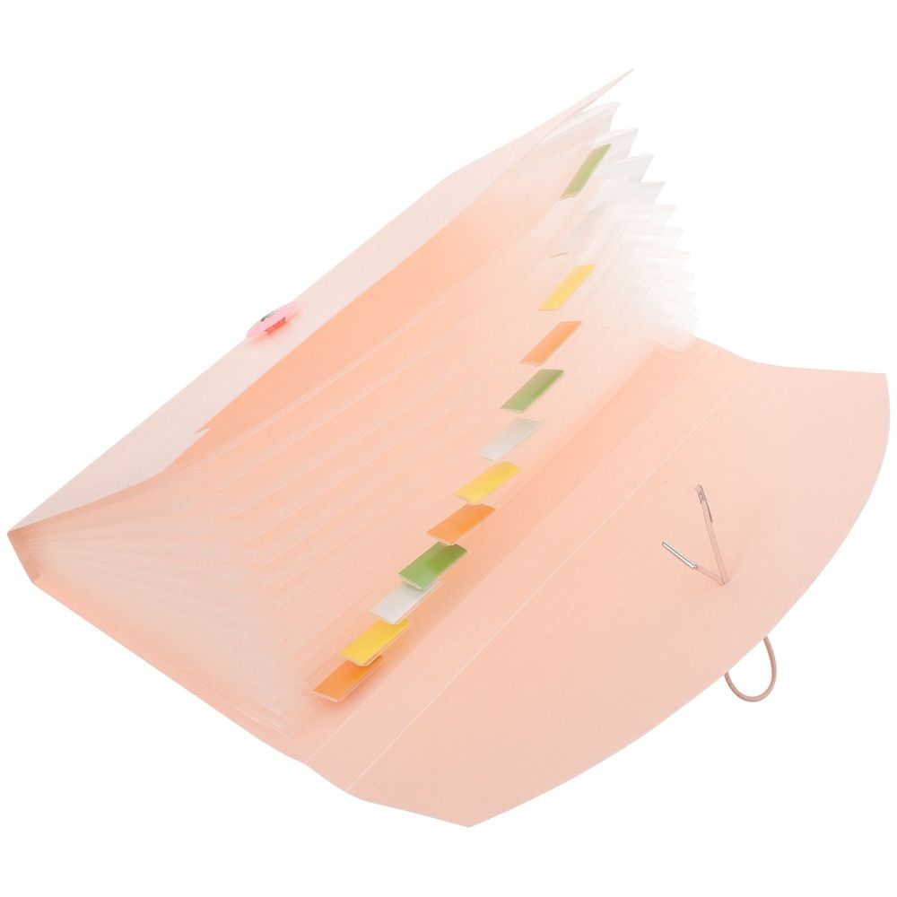 Plastic Receipt Organizer Box with Simple Pouch for School and Office Use, 1 Set