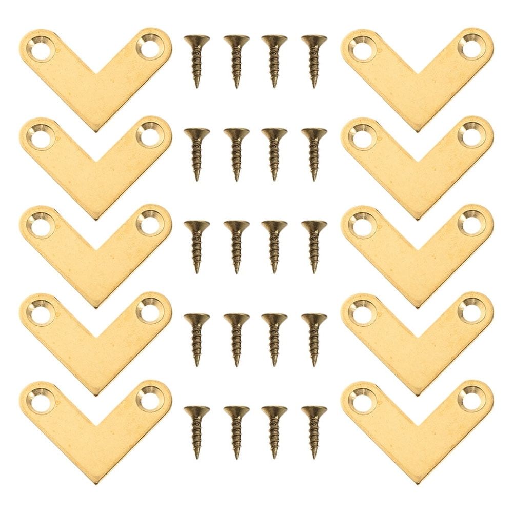 Copper Corner Brackets L Shape 10pcs for Picture Frames and Mirrors