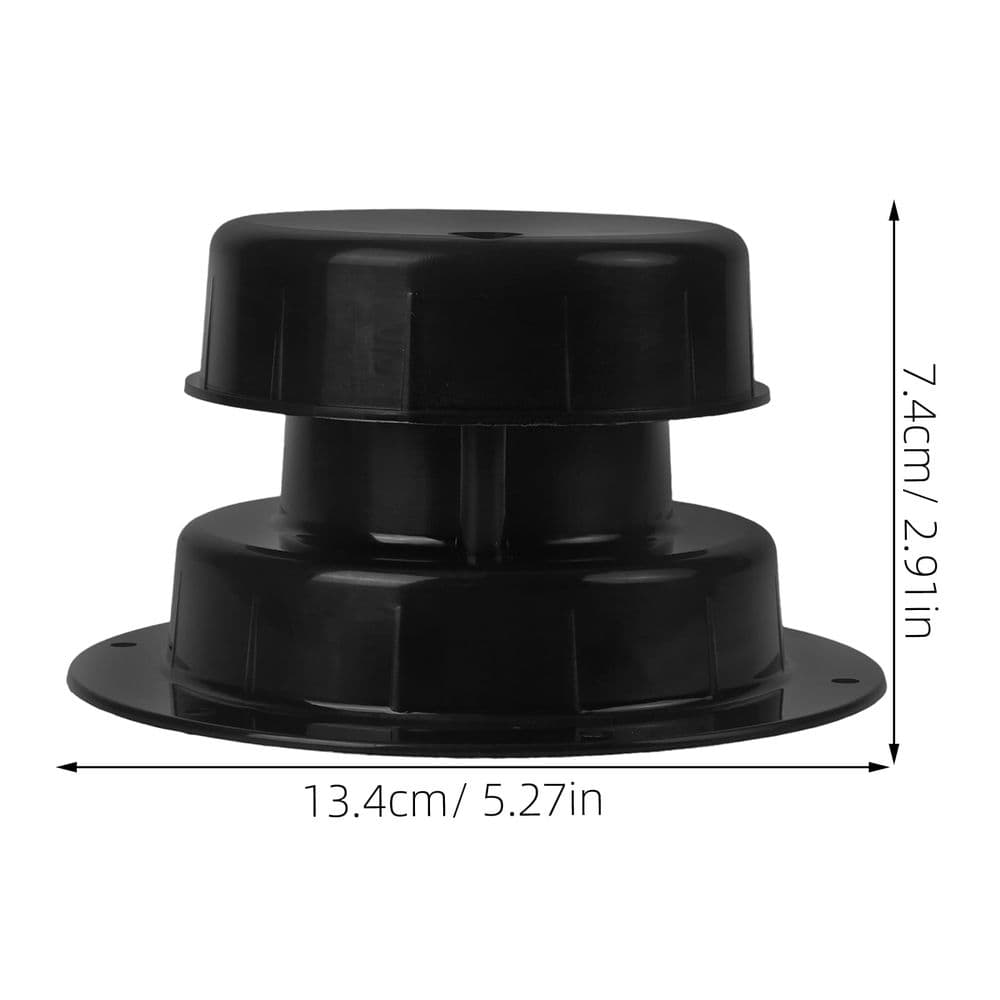 RV Roof Vent Cover Replacement Black Plastic 13.40X13.40X7.40cm