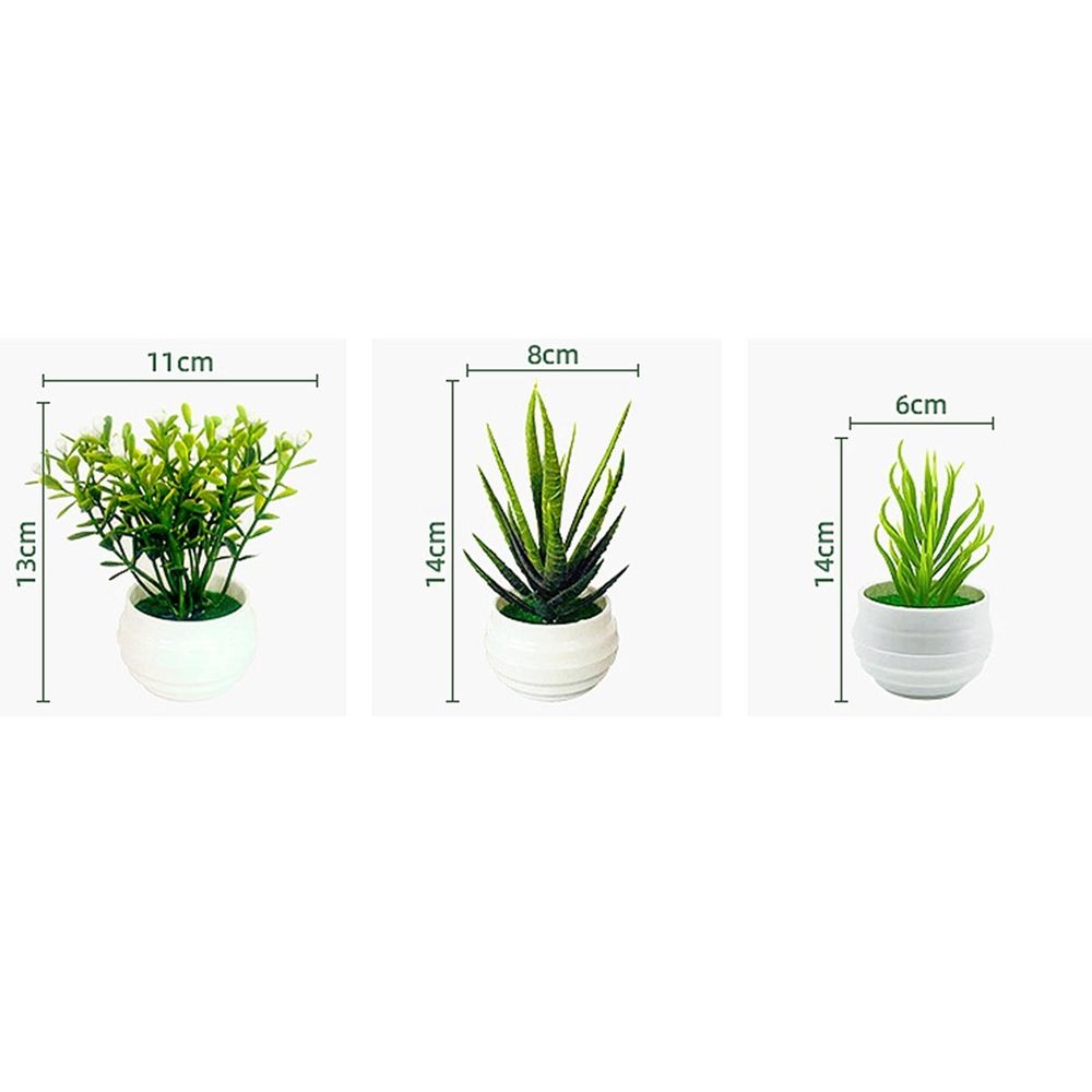 6-Pack Artificial Succulent Plants with Pots - Small Indoor Succulents for Windowsills, Bedroom, Desk, and Bathroom Home Decor | Gift for Plant Lovers Green