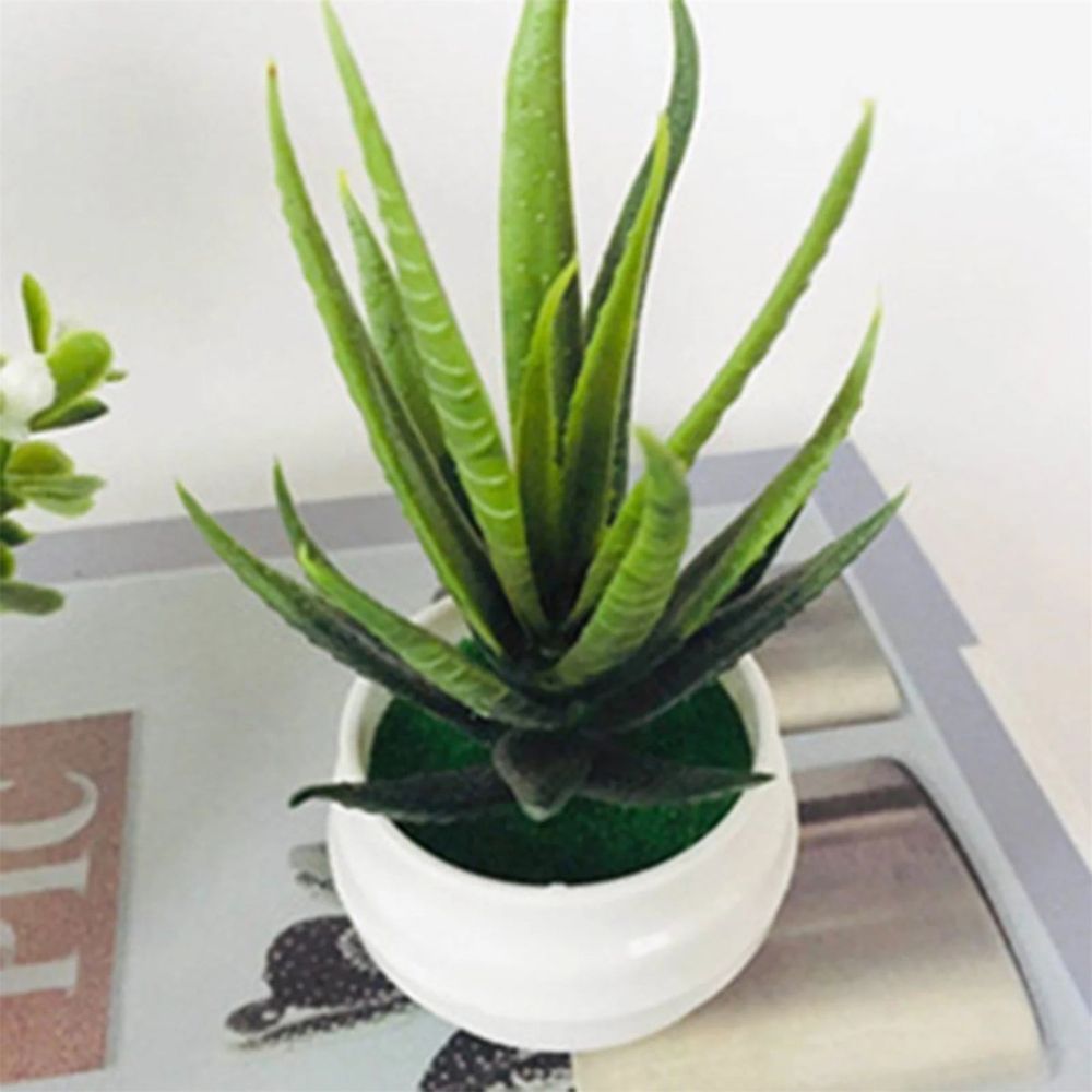 6-Pack Artificial Succulent Plants with Pots - Small Indoor Succulents for Windowsills, Bedroom, Desk, and Bathroom Home Decor | Gift for Plant Lovers Green