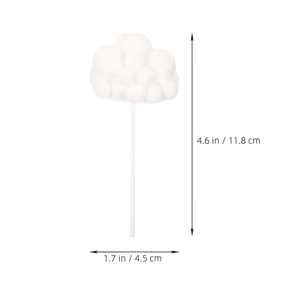 15Pcs White Cloud Cupcake Toppers Decorative Cake Picks for Wedding Birthday Party Cake Decoration