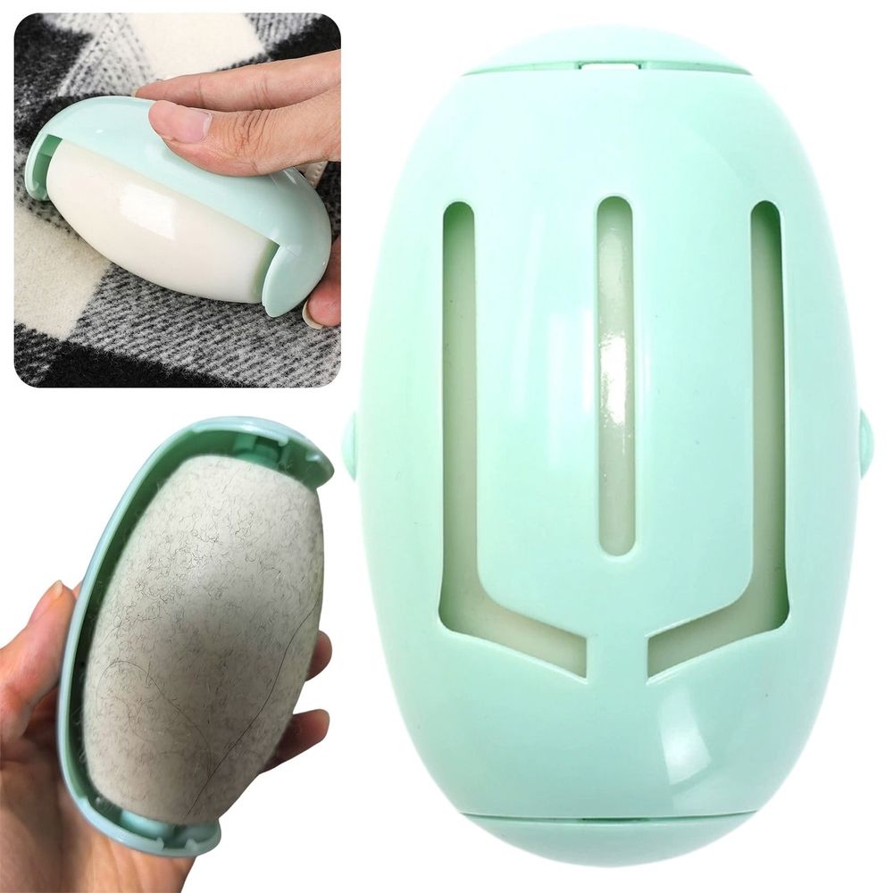 Reusable Lint Rollers for Pet Hair, Portable Mini Lint Remover, Cat Pet Hair Roller, Super Sticky Lint Roller Ball for Plush Hair, Green
