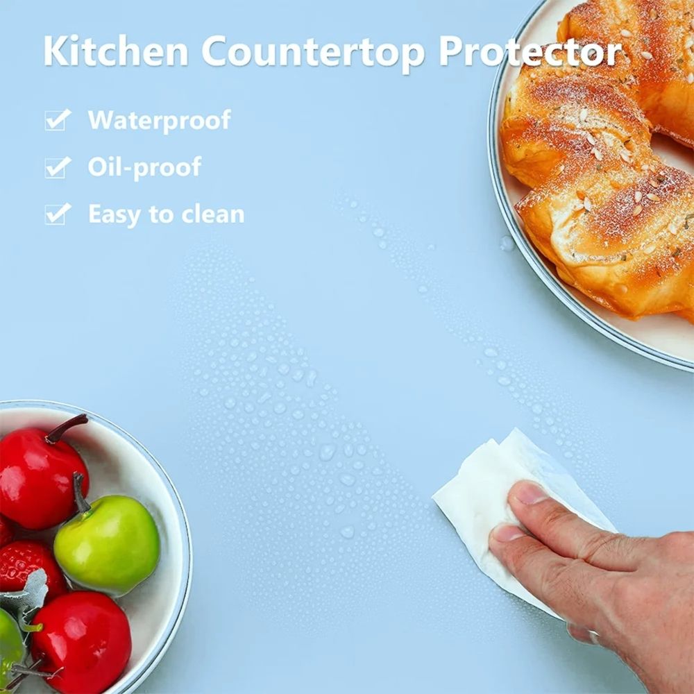 Silicone Mats for Kitchen Counter, Non-Stick Silicone Baking Mat, 15.7*12 inch Thick Large Silicone Mat, Nonskid Heat Resistant Desk Saver Pad, Dishwasher Safe