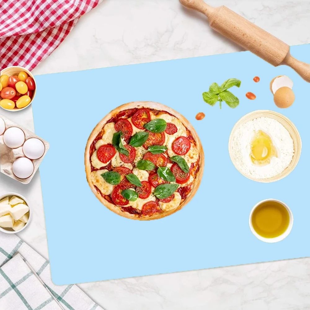 Silicone Mats for Kitchen Counter, Non-Stick Silicone Baking Mat, 15.7*12 inch Thick Large Silicone Mat, Nonskid Heat Resistant Desk Saver Pad, Dishwasher Safe