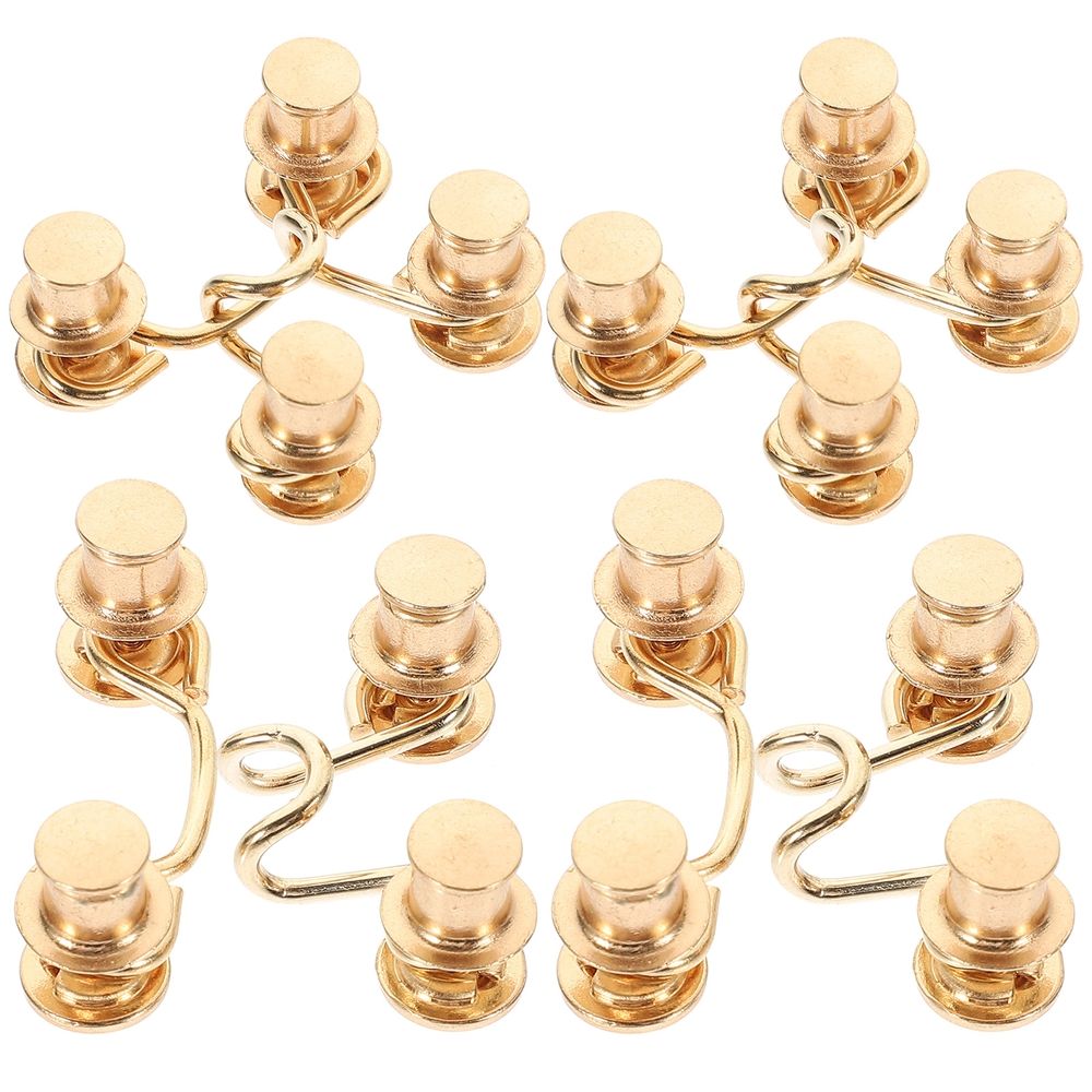 4Sets Adjustable Waist Button for Jeans Golden Simple Nail Free Strong Design