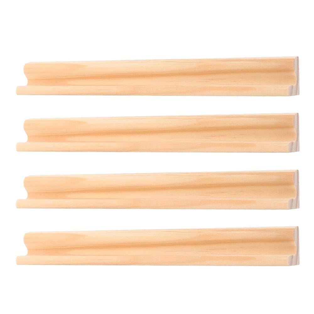 4pcs Wooden Domino Holder Multi-function Domino Bases Game Support for Gamers
