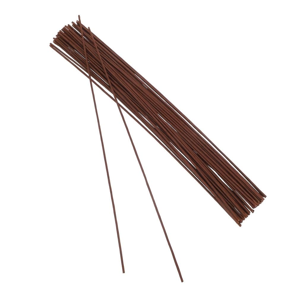 Floral Wire Stems 50 Pack Bendable Crafting Supplies Coffee Brown 35cm