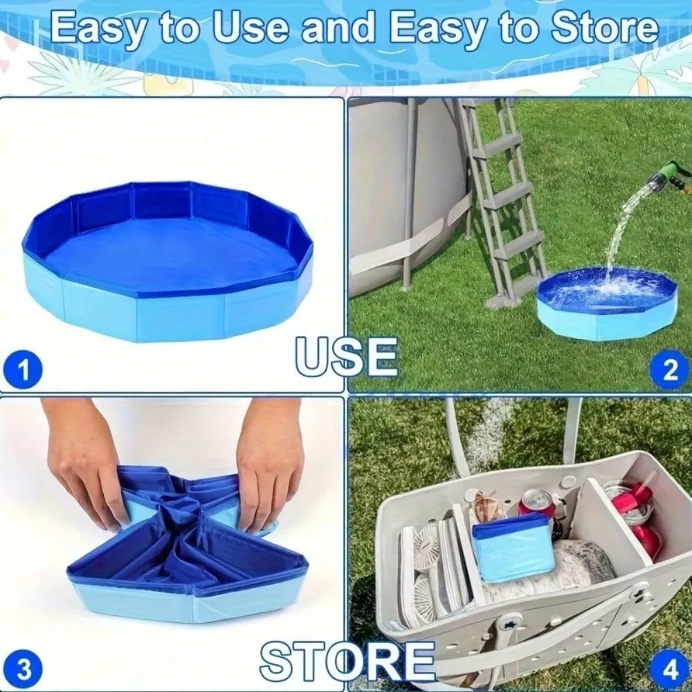 Rain Pool Foot Bath inflatable Free and Foldable Foot Soaking Bath Basin Portable For Pool Entry Swimming Pools Above Ground Essentials Swimming Pool Clean Feet Accessories Blue