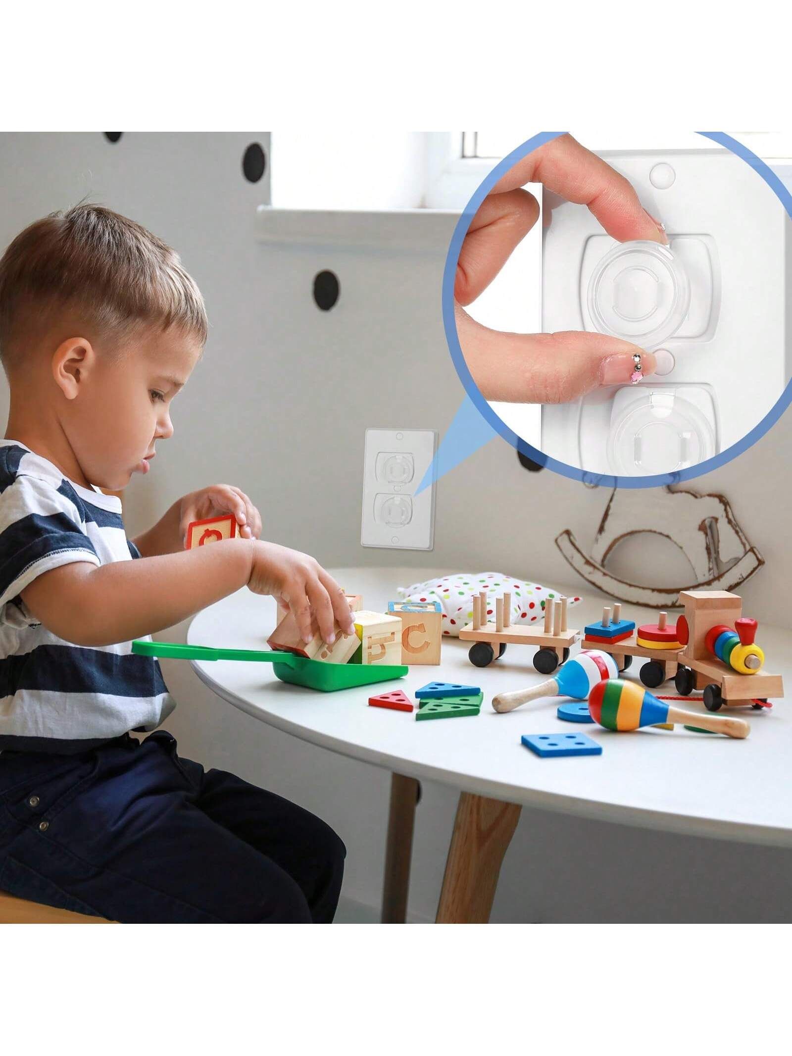 24 Pack Outlet Covers Removal Tool Provide Shock Prevention and Easy installation Safe and Secure Plastic Plug Covers For Power Sockets 24 Outlet Covers