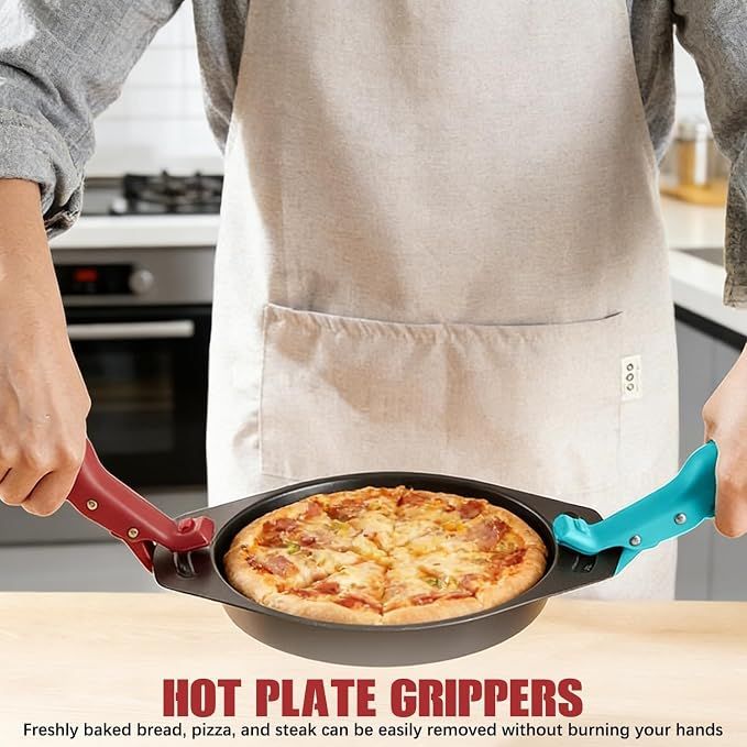 2 PCS Hot Plate Gripper Tongs, Anti Scald Plate Gripper, Multi-Function Anti-Scald Bowl Clip, Silicone non-slip hot plate clips, Kitchen Utensil For Bowls Pans Dishes bowl holder