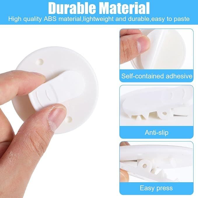 8 Pcs Shower Splash Guard Clip Shower Curtain Clips Windproof Self Adhesive Bathtub Curtains Holder Liner Clips for Home Inside Splash Water Wall